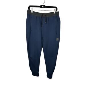 Reebok Navy Tie Waist Athletic Knit Jogger Sweatpants Women's Medium